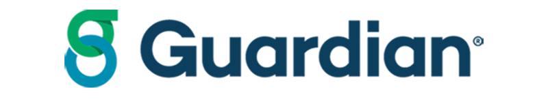 Guardian logo with two interlocking green and blue shapes to the left of the word "Guardian" in bold blue text on a light background.